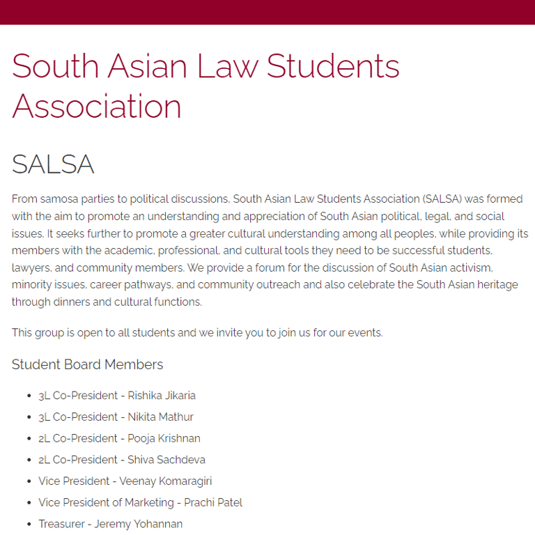 Fordham South Asian Law Students Association -  industry in New York NY