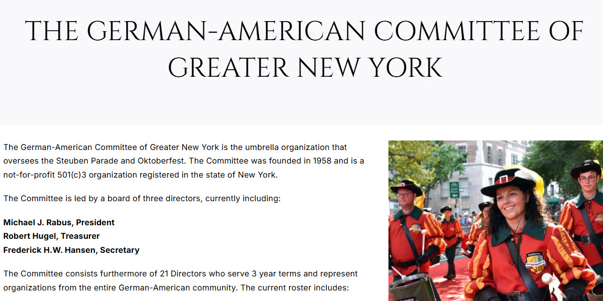 German-American Committee of Greater New York cover image