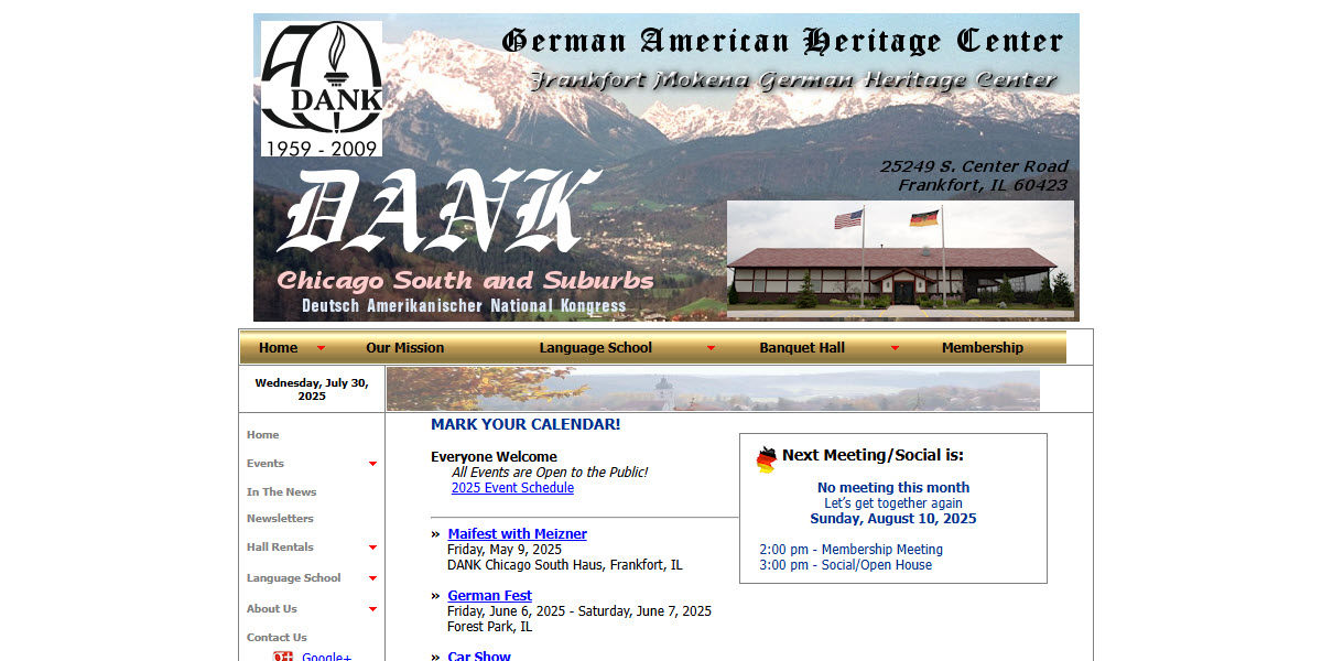 German American National Congress Chicago South and Suburbs -  industry in Frankfort IL