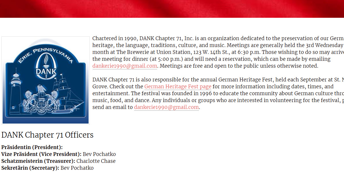 German American National Congress Erie cover image