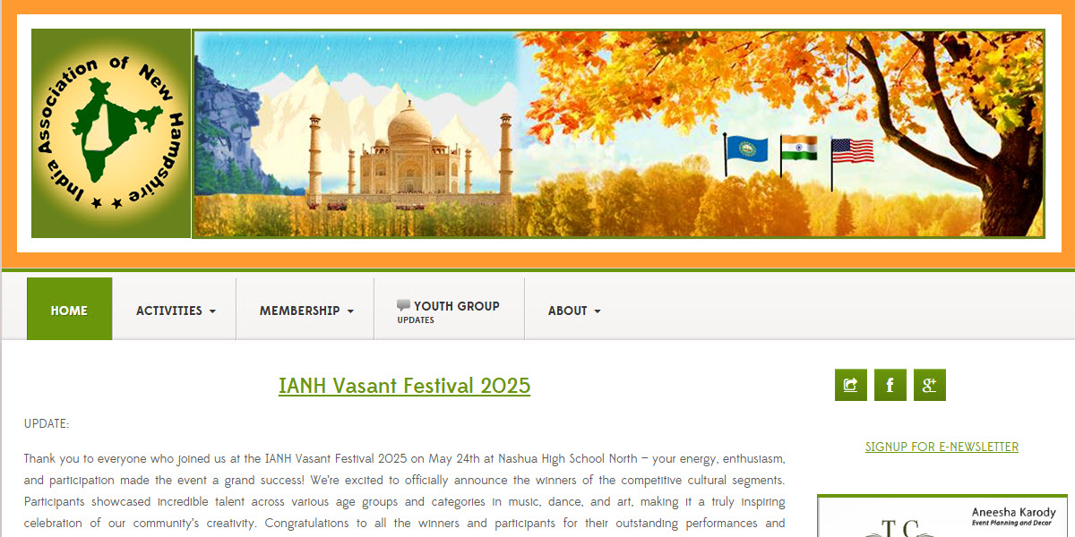 India Association of New Hampshire -  industry in Manchester NH