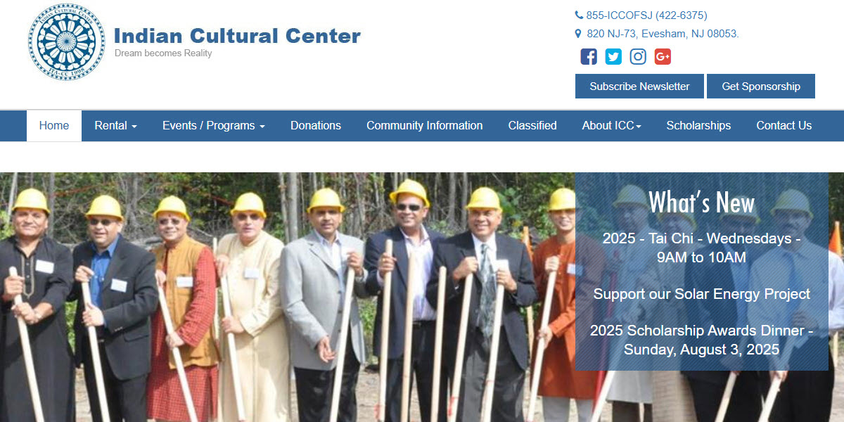 Indian Cultural Center -  industry in Evesham NJ