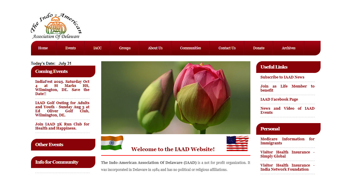 Indo-American Association Of Delaware -  industry in Hockessin DE