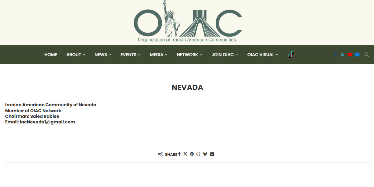 Iranian American Community of Nevada -  industry in  NV