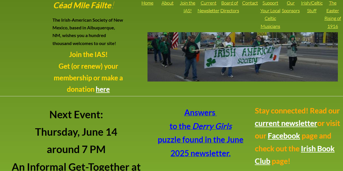 Irish-American Society of New Mexico -  industry in Albuquerque NM