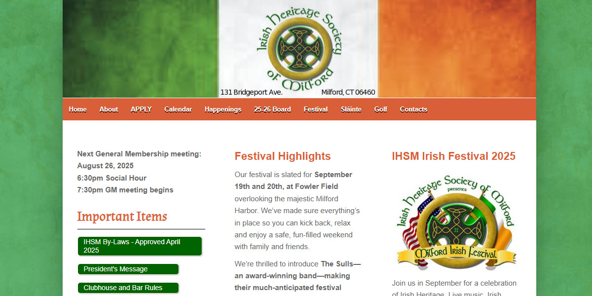 Irish Heritage Society of Milford cover image