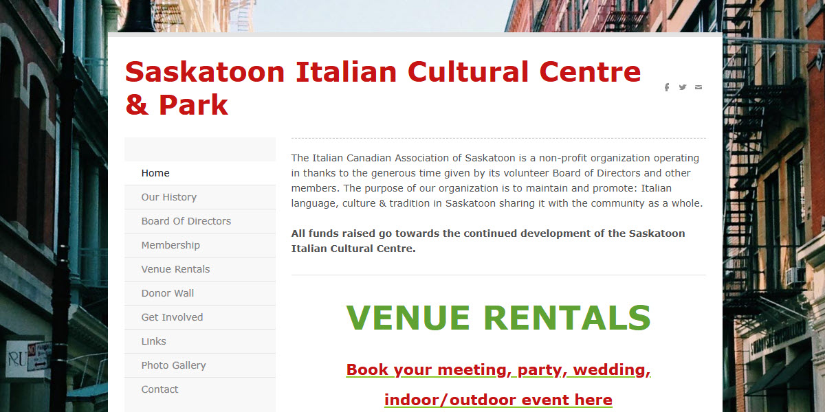 Italian Canadian Association of Saskatoon - Saskatoon Italian Cultural Centre -  industry in Saskatoon SK