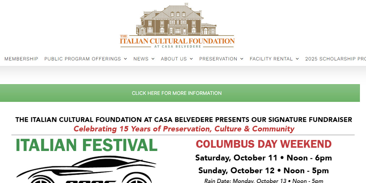 Italian Cultural Foundation at Casa Belvedere