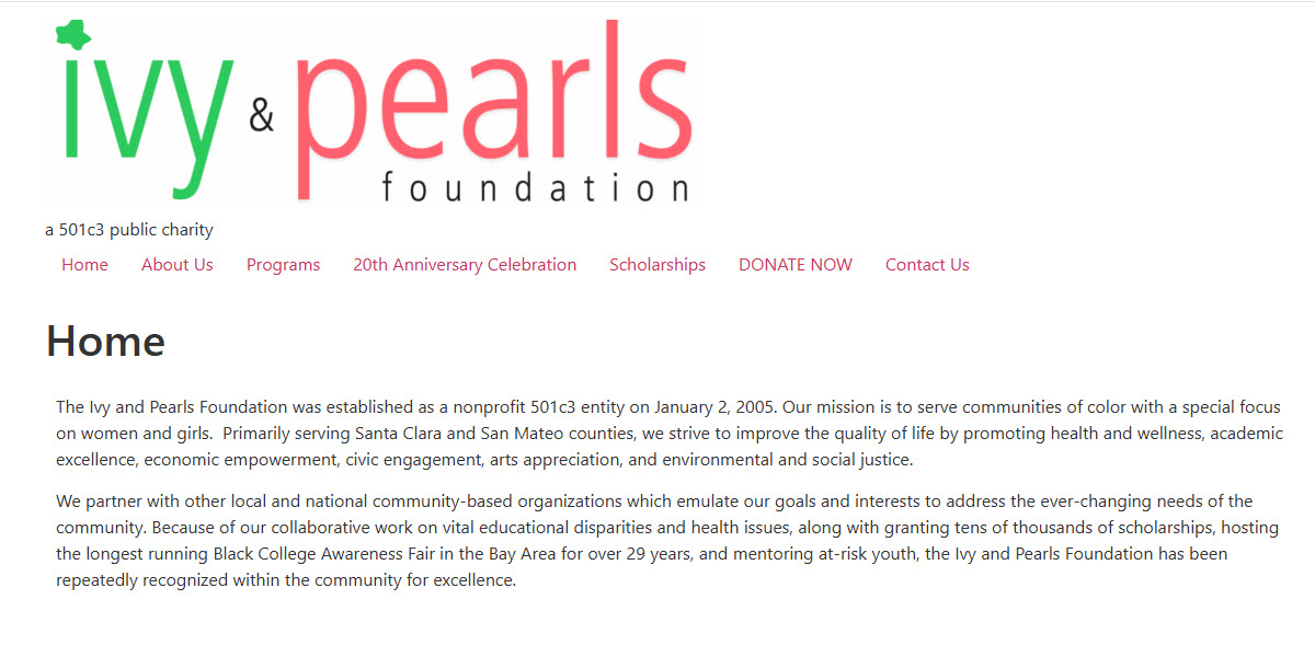 Ivy and Pearls Foundation -  industry in Palo Alto CA