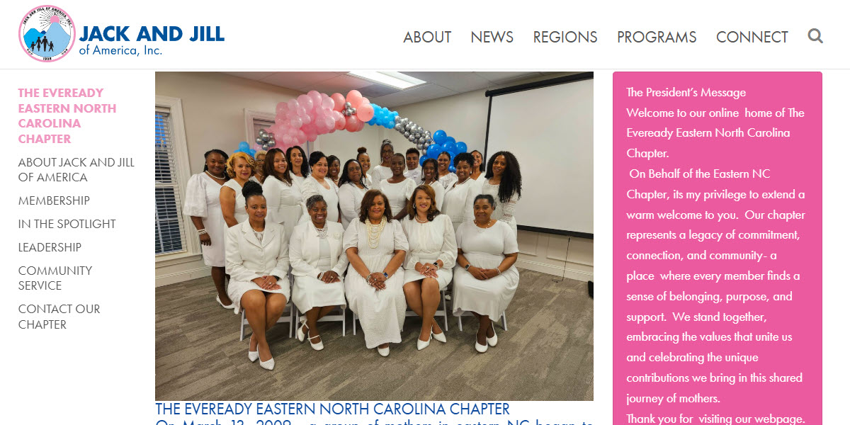 Jack and Jill of America, Eastern North Carolina Chapter