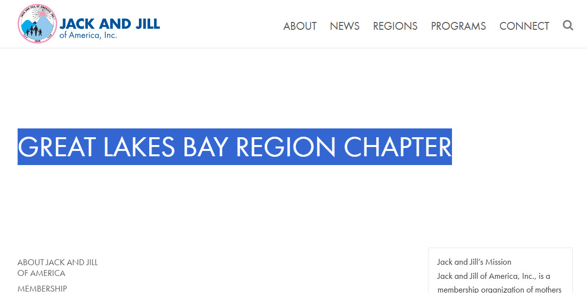 Jack and Jill of America, Inc., Great Lakes Bay Region Chapter cover image