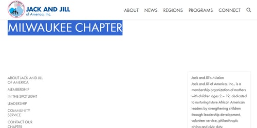 Jack and Jill of America, Inc. Milwaukee Chapter -  industry in Milwaukee WI