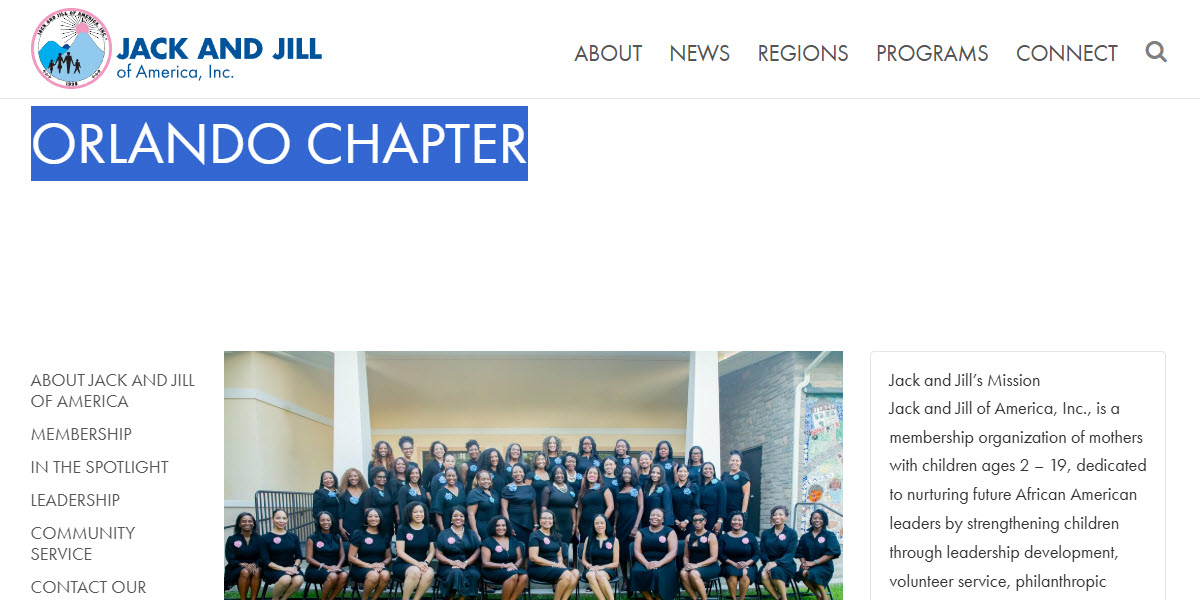 Jack and Jill of America, Inc. Orlando Chapter