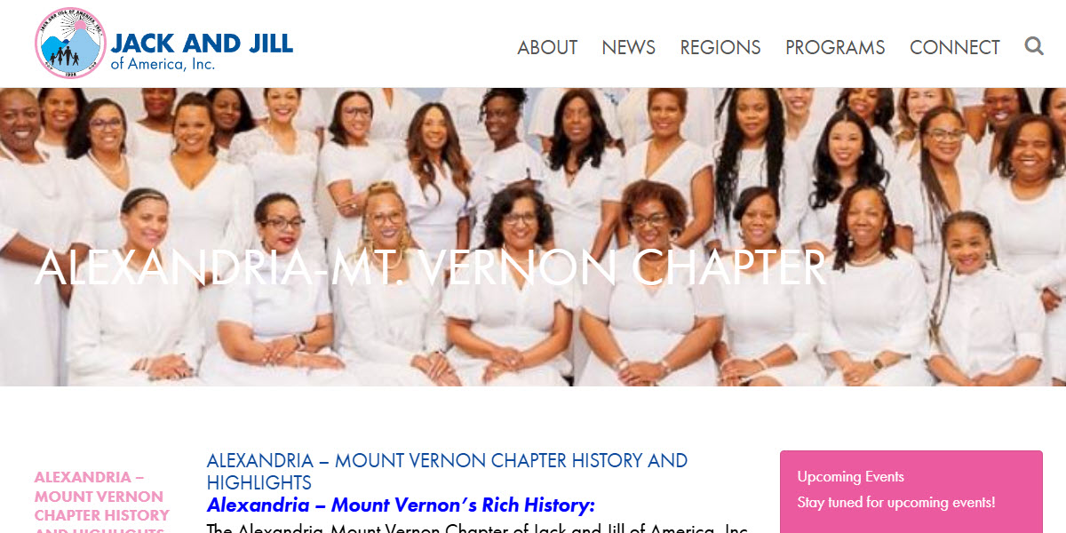 Jack and Jill of America, Incorporated Alexandria - Mt. Vernon Chapter