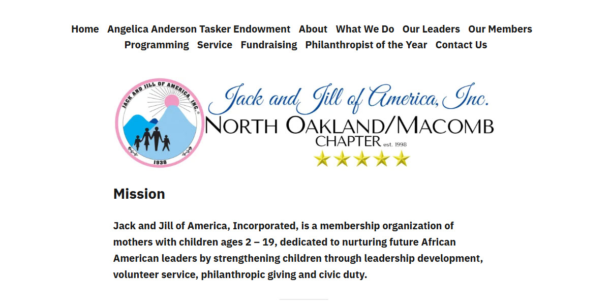 Jack and Jill of America, North Oakland - Macomb Chapter -  industry in Pontiac MI