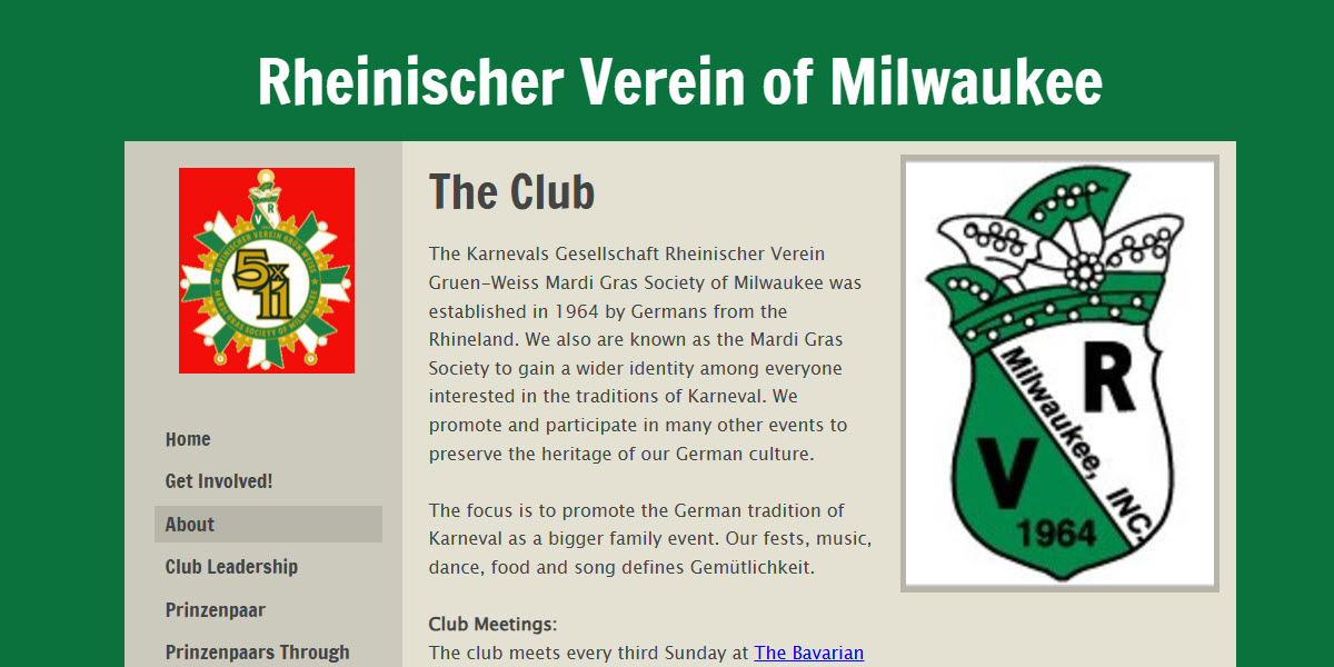 Karnevals Gesellschaft Rheinischer Verein Gruen-Weiss Mardi Gras Society of Milwaukee