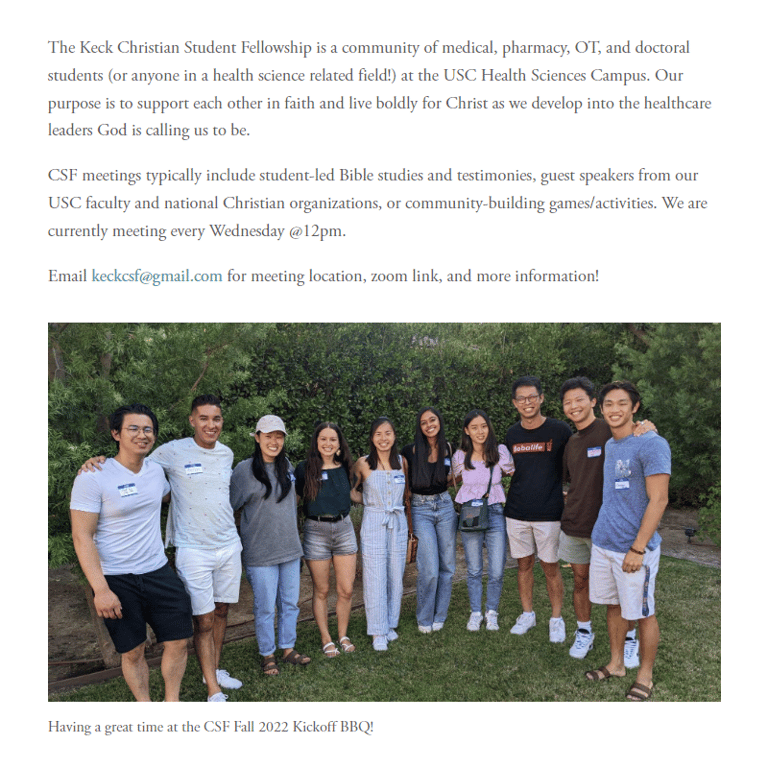 Keck Christian Student Fellowship cover image