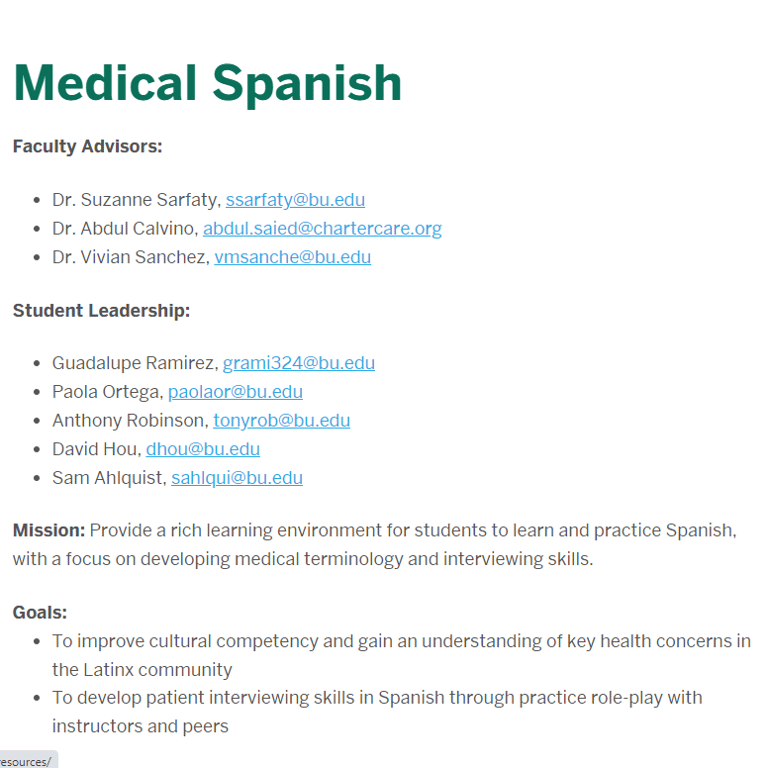 BU Medical Spanish -  industry in Boston MA