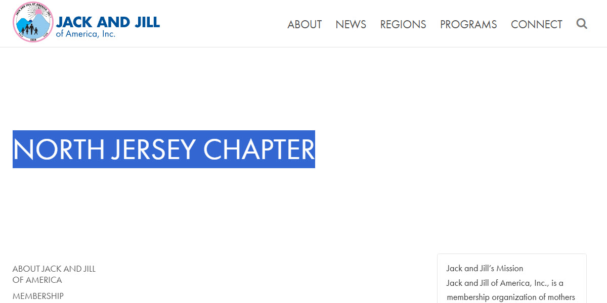 North Jersey Chapter of Jack and Jill of America