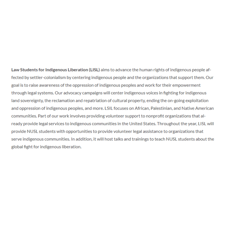 Northeastern Law Students for Indigenous Liberation -  industry in Boston MA