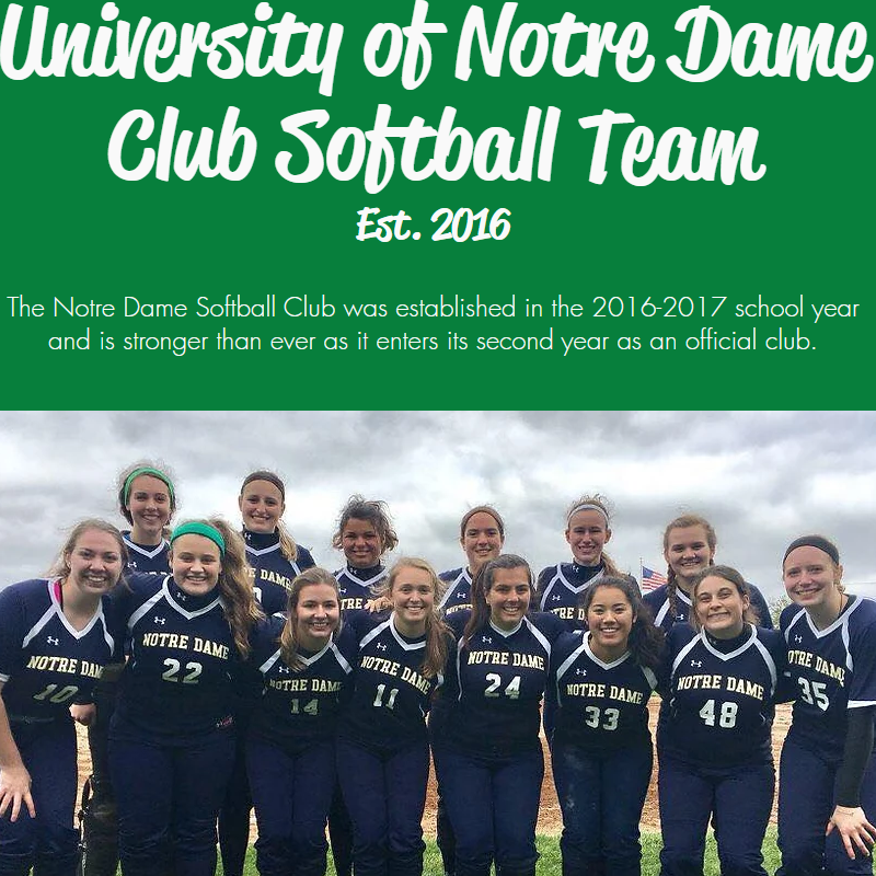 Notre Dame Club Softball Team