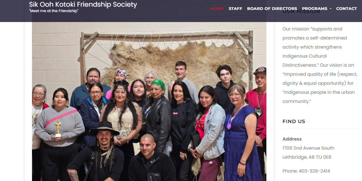 Sik Ooh Kotoki Friendship Society -  industry in Lethbridge AB