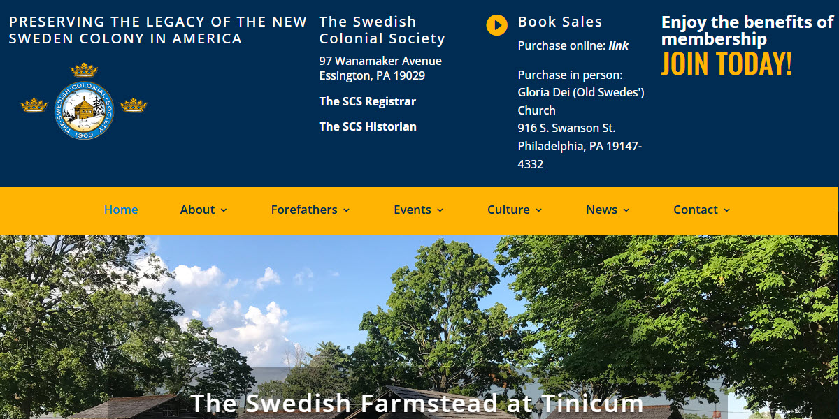 The Swedish Colonial Society -  industry in Philadelphia PA