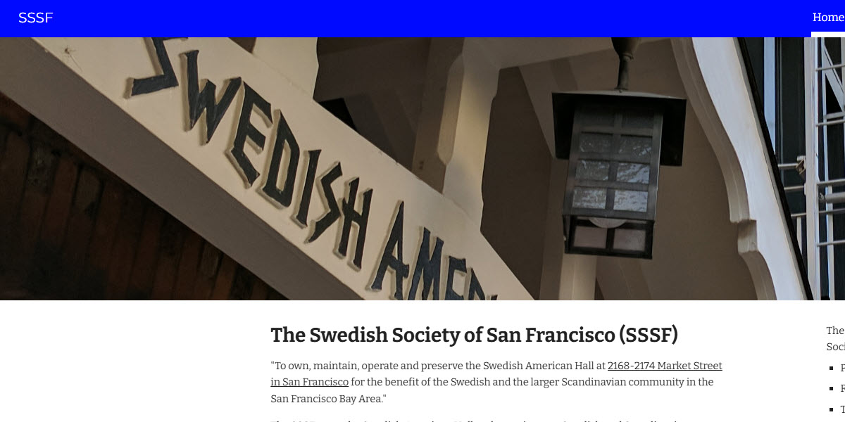 The Swedish Society of San Francisco