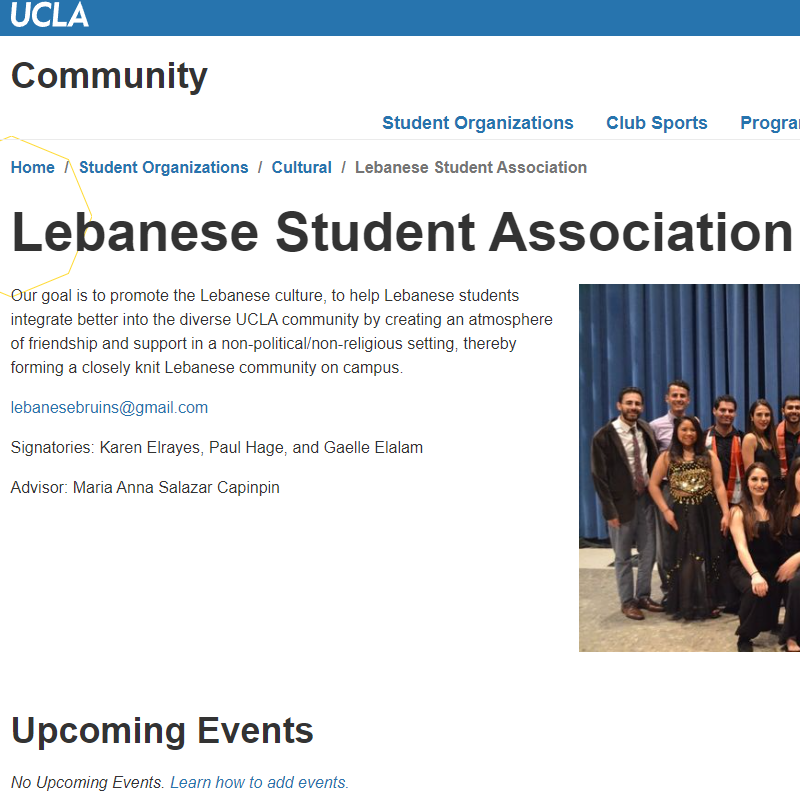 UCLA Lebanese Student Association