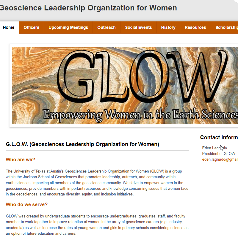 UT Austin Geosciences Leadership Organization for Women