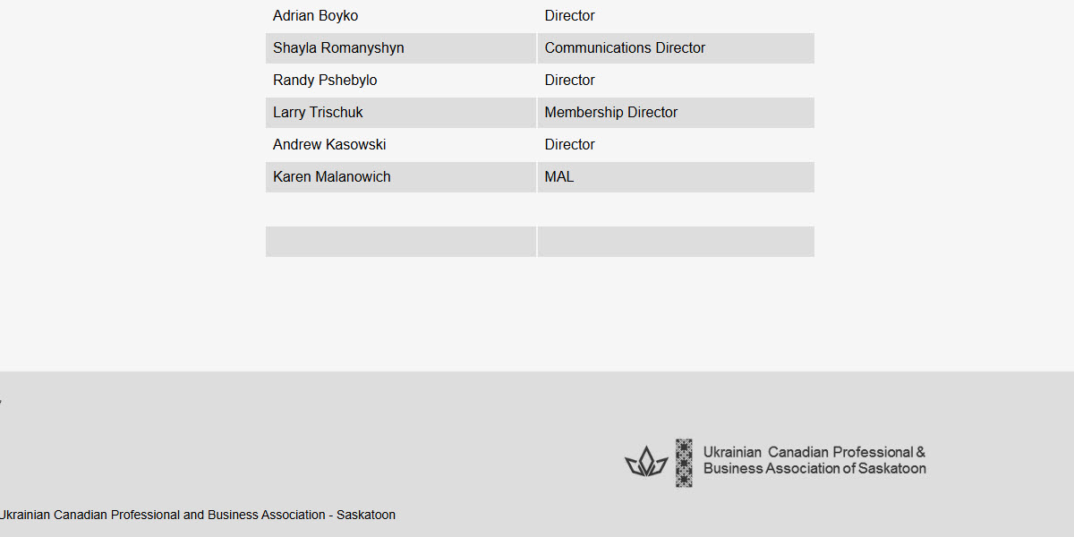 Ukrainian Canadian Professional and Business Association of Saskatoon -  industry in Saskatoon SK