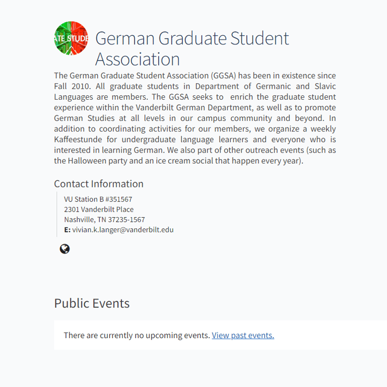Vanderbilt German Graduate Student Association -  industry in Nashville TN