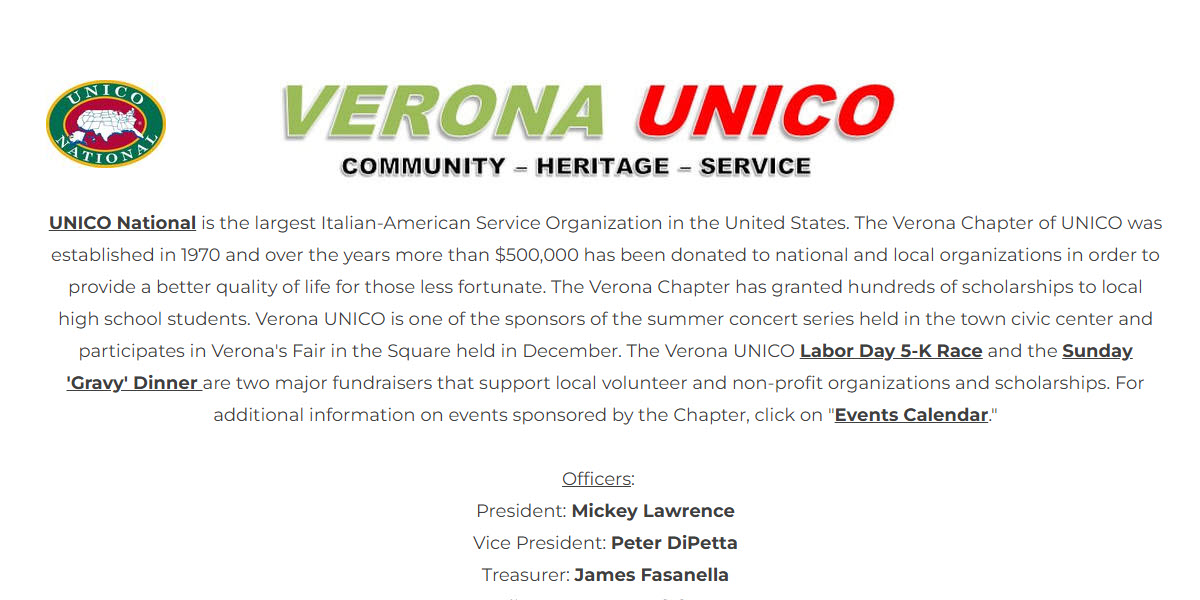 Verona Unico -  industry in Verona NJ