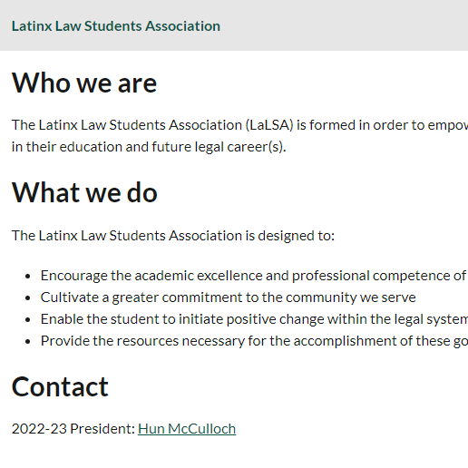 WSU Latinx Law Students Association
