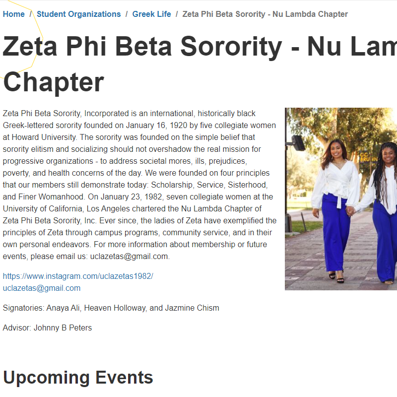 Zeta Phi Beta Sorority - Nu Lambda Chapter