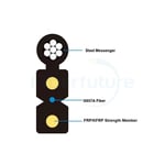FTTH Self-supporting Bow-type Drop Cable With 7 Stranded Steel Wire