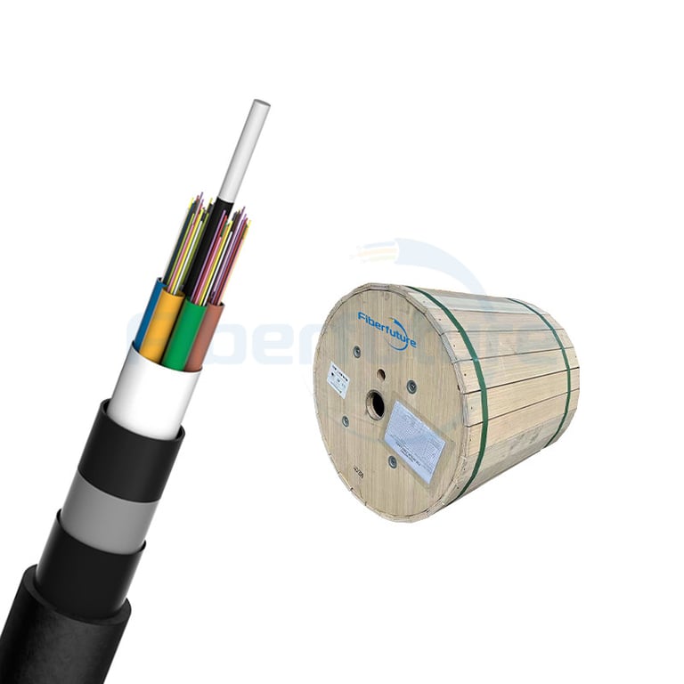 Double Metallic Armors and Nylon Sheath Anti-rodent/Anti-termite Optical Cable GYFTA54