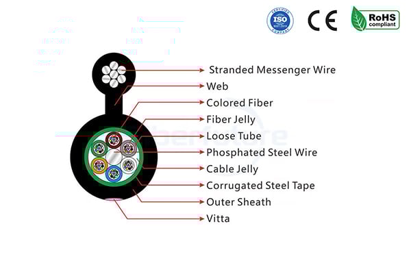 Figure 8 Cable With Steel Tape GYTC8S  FIBERFUTURE