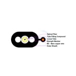 Toneable Flat Drop Cable for Self-Supporting/Direct-Buried and Duct Installations