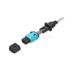 Flat Ribbon MPO Male Connector OM3/OM4 Multimode Field Assembly Splice-On