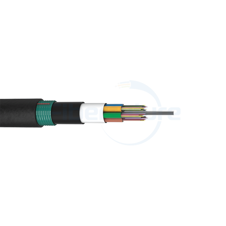Direct Buried Single Armored Double Jacket Fiber Optic Cable GYTY53