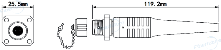 2 Cores ODC Connector Square Socket