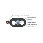 Toneable Flat Drop Cable for Self-Supporting/Direct-Buried and Duct Installations-copy