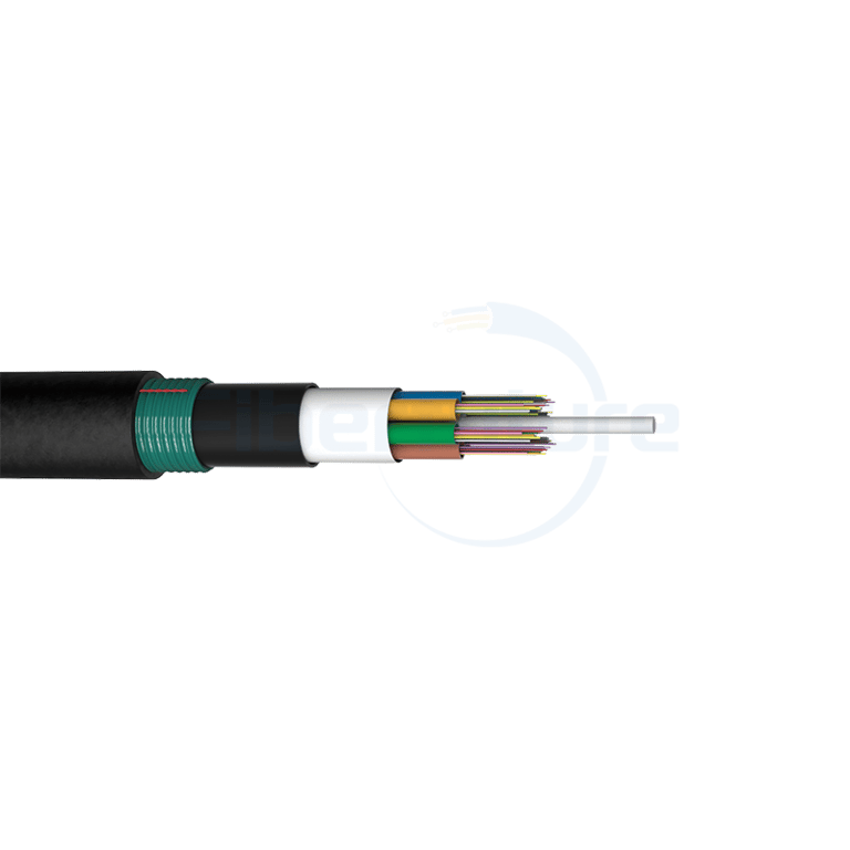 Direct Buried Single Armored Double Jacket Fiber Optic Cable GYFTY53