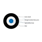 Self Support Aerial/Duct Single Jacket Round Drop Cable OEM