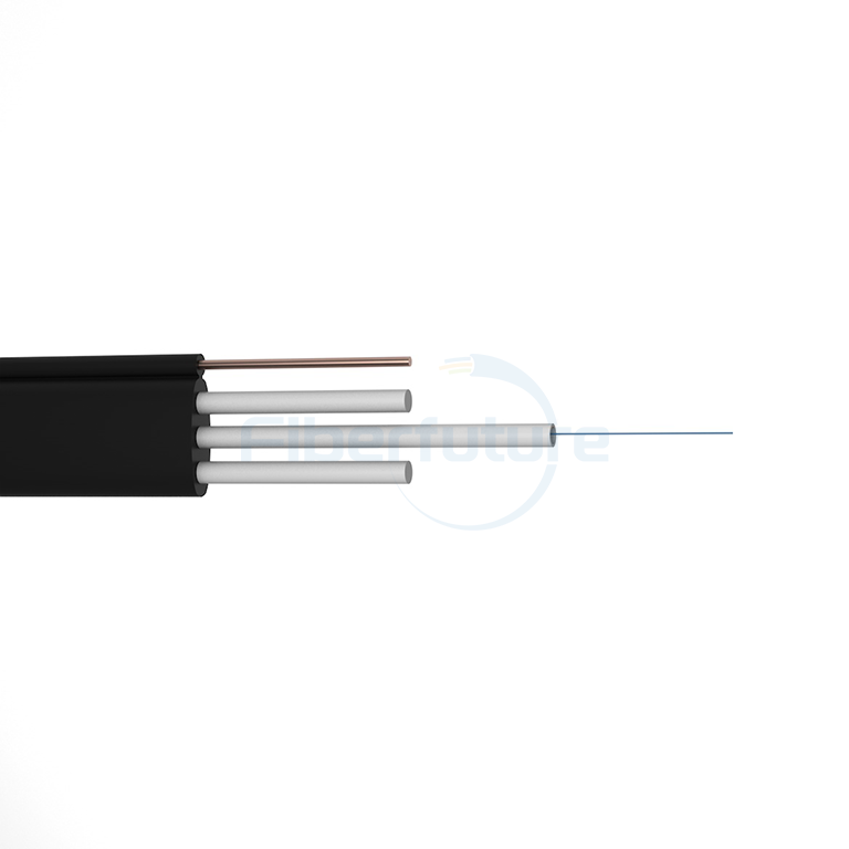 Toneable Flat Drop Cable for Self-Supporting/Direct-Buried and Duct Installations