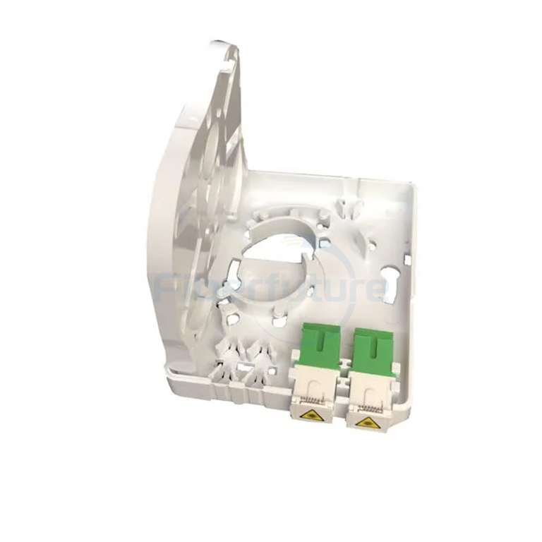 Desk/Wall Mounted Fiber Optic Wall Plate 2 Ports 