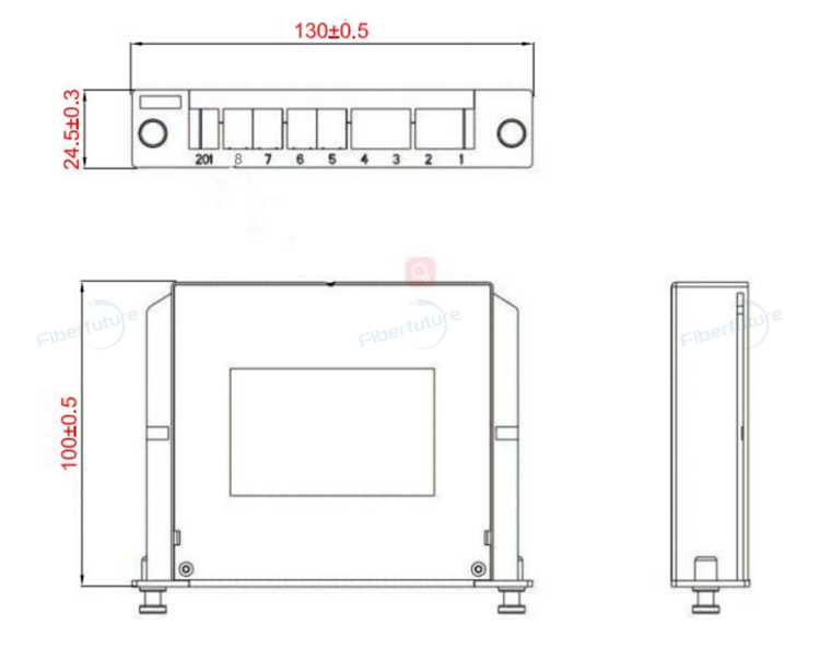 ABS Material LGX PLC Splitter with SC APC Connector
