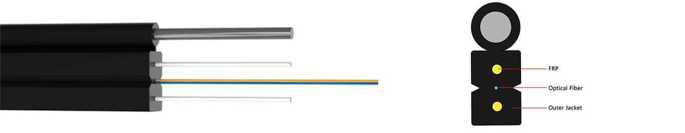GJYXFCH FTTH Outdoor Drop Cable With FRP/KFRP 