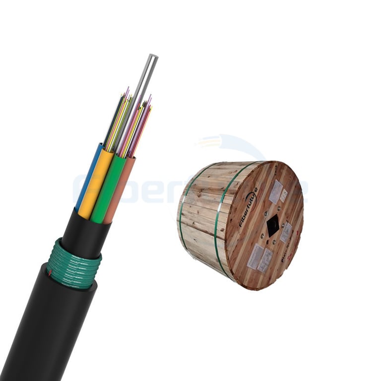 Direct Buried Single Armored Double Jacket Fiber Optic Cable GYTY53